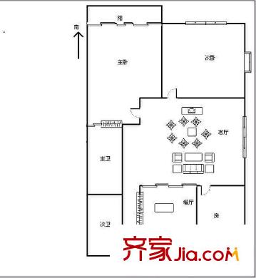 融僑錦江C區(qū) 3室 戶型圖