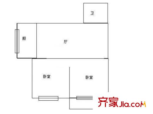 沁芳園 2室 戶型圖