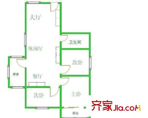 沁芳園 3室 戶型圖