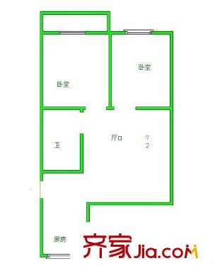 廣達(dá)花園 2室 戶型圖
