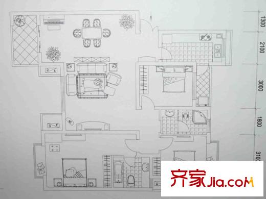 長?；▓@ 3室 戶型圖