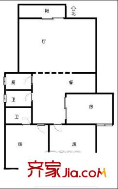 城守前新村 3室戶型圖