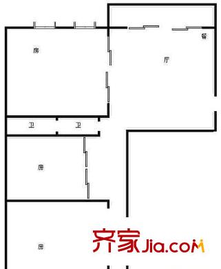 中利花園 3室 戶型圖