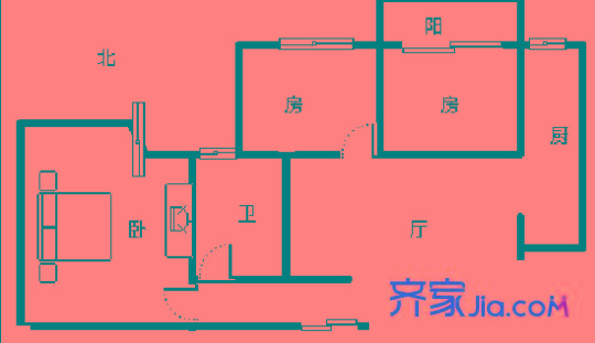 衣錦華庭一期 3室 戶型圖