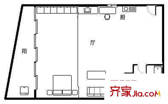 世紀(jì)豪門(mén) 1室 戶(hù)型圖