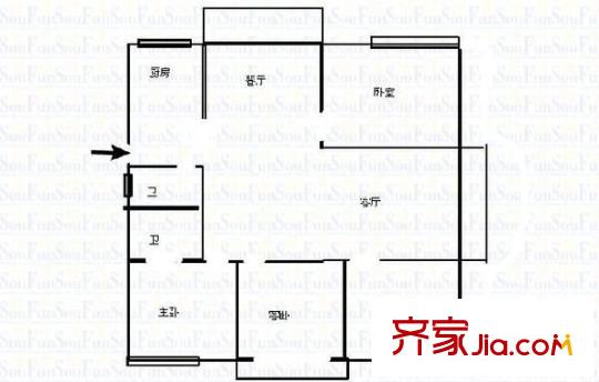 世紀金輝1期 4室 戶型圖