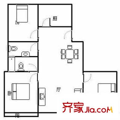 三山大廈 3室 戶型圖