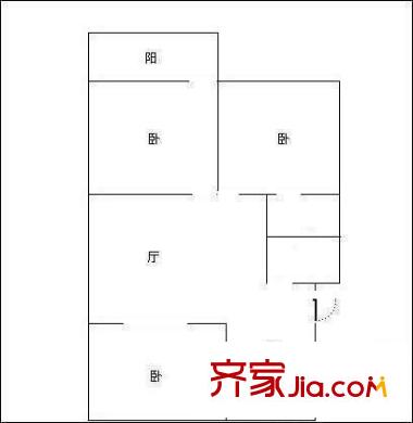 閩冶花園 3室 戶型圖