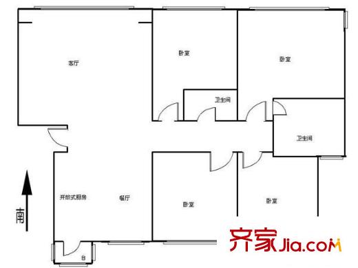 先春園泉春里戶型圖戶型圖 4室2廳2衛(wèi)1廚