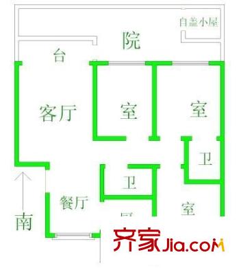四季馨園戶型圖戶型圖 3室2廳2衛(wèi)1廚
