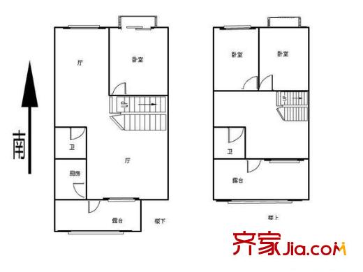 仁愛花園戶型圖戶型圖 3室2廳2衛(wèi)1廚