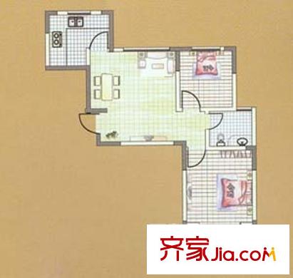 佳盛廣場 2室 戶型圖