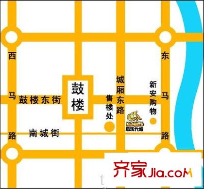 后現(xiàn)代城交通圖