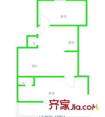 嘉福小區(qū) 2室 戶型圖