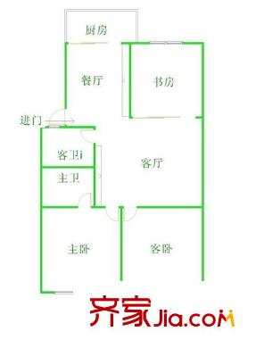 嘉福小區(qū) 3室 戶型圖