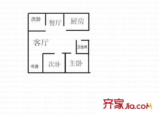 華福山莊 3室 戶型圖
