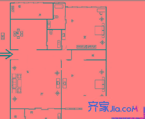 華福山莊 2室 戶型圖