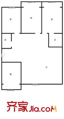 新都花園戶型圖戶型圖 3室1廳1衛(wèi)1廚