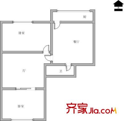 新都花園戶型圖戶型圖 2室1廳1衛(wèi)2廚
