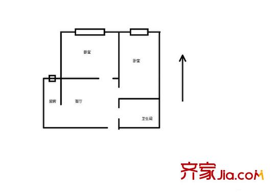 民暢園戶型圖戶型圖 2室1廳1衛(wèi)1廚