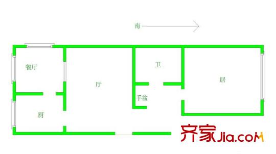 龍博花園戶型圖戶型圖 1室2廳1衛(wèi)1廚