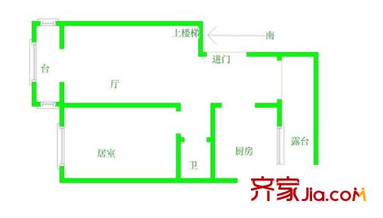 龍博花園戶型圖戶型圖 1室1廳1衛(wèi)1廚