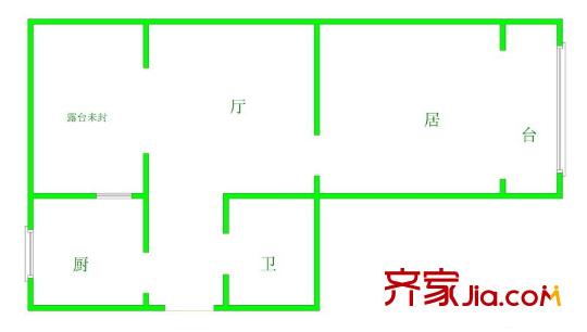 龍博花園戶型圖戶型圖 1室1廳1衛(wèi)1廚