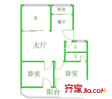 元興小區(qū) 3室 戶型圖