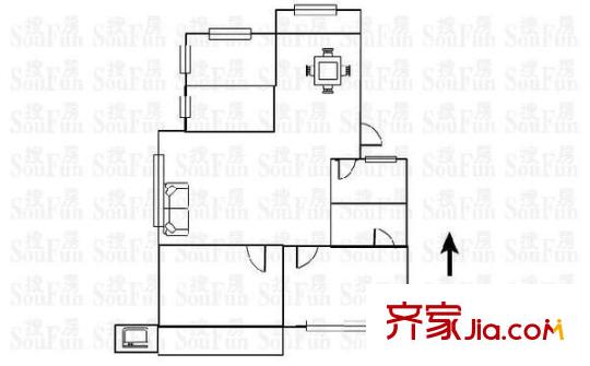 馨泉公寓 3室 戶型圖