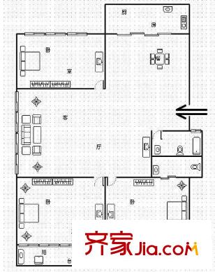 武夷春曉園 3室 戶型圖