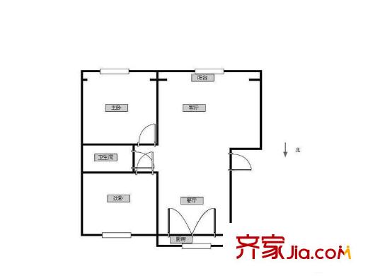 玉水園戶型圖戶型圖 2室2廳1衛(wèi)1廚