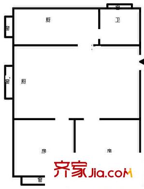 萬安新村 2室 戶型圖