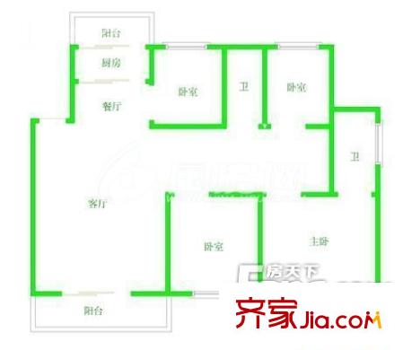 天賜良園 戶型圖