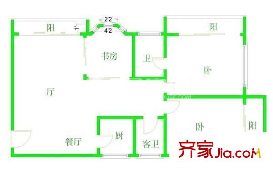 天元美樹(shù)館 3室 戶型圖