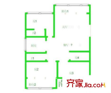 庭芳苑 4室 戶型圖