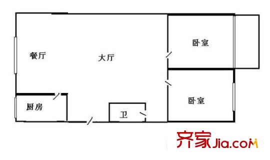 東光花園 3室 戶型圖