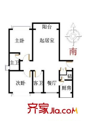 天霖園戶型圖戶型圖 2室2廳2衛(wèi)1廚