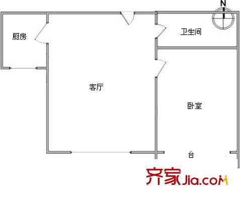 天霖園戶型圖戶型圖 1室1廳1衛(wèi)1廚