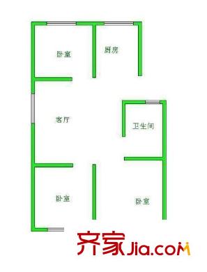 洋下新村 3室 戶型圖