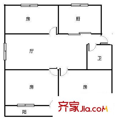 洋下新村 3室 戶型圖