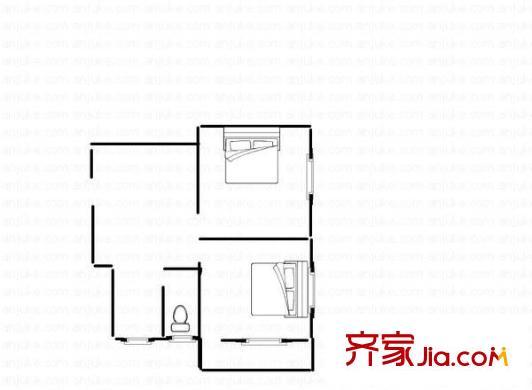 洋下新村 2室 戶型圖