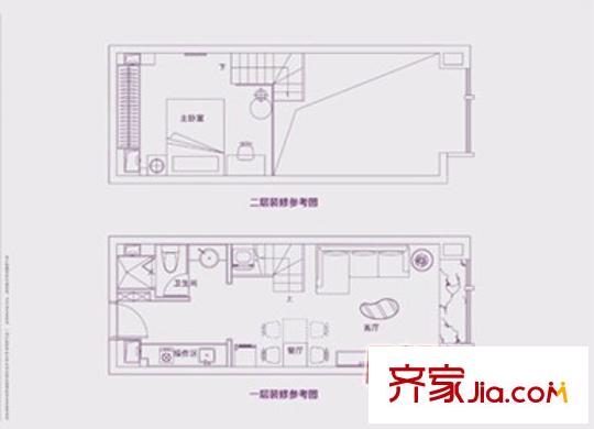 五四北泰禾廣場(chǎng)戶型圖泰禾廣場(chǎng)（五四北） 戶型圖 1室1廳1衛(wèi)1廚