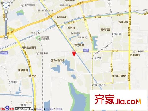 富力津門湖云舒花園交通圖