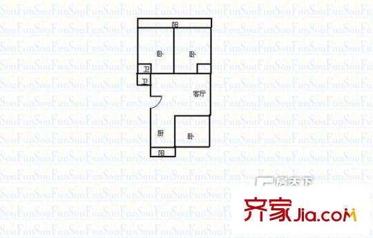 閩侯甘蔗福龍新村 戶型圖