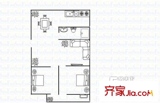 閩侯甘蔗福龍新村 戶型圖