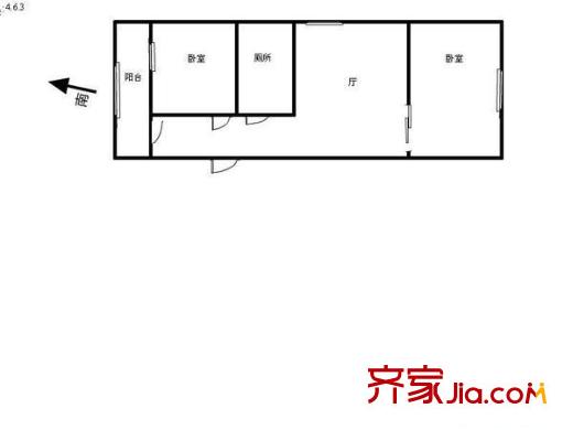 風荷園戶型圖戶型圖 2室1廳1衛(wèi)1廚