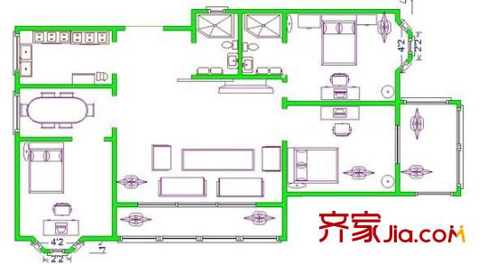金亭小區(qū) 4室 戶型圖
