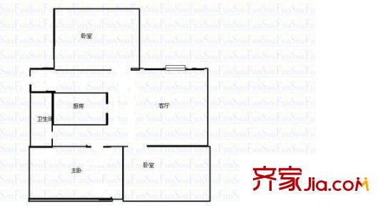 怡豐花園 3室 戶型圖