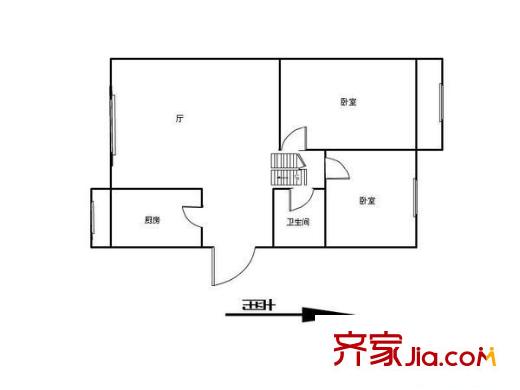 千禧園戶型圖戶型圖 2室1廳1衛(wèi)1廚