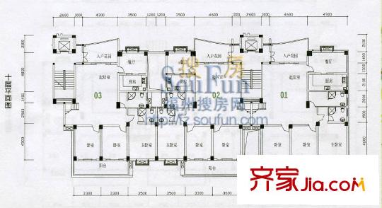 家天下億力秀山戶型圖天下億力秀山 戶型圖 3室2廳2衛(wèi)1廚